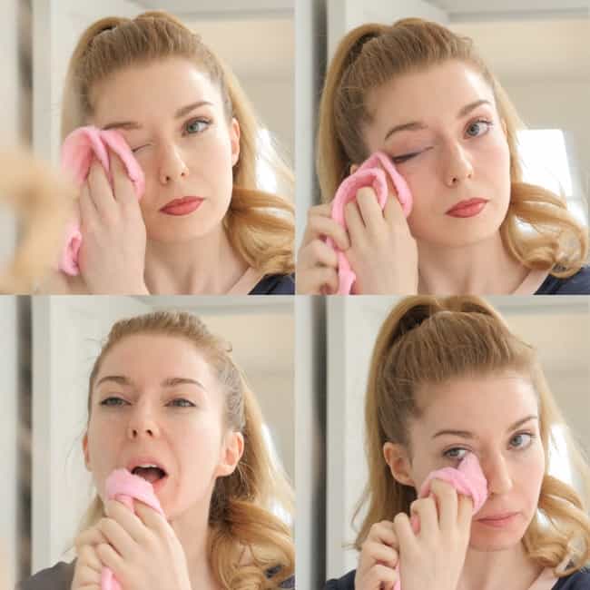 Make-Up Radierer Anwendung