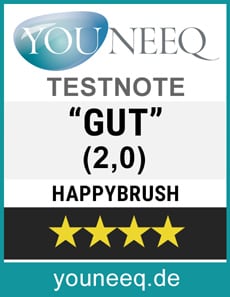 happybrush Test Testsiegel Youneeq