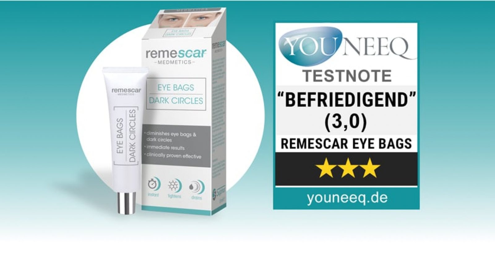 Remescar Augenringe Test Tränensäcke Test